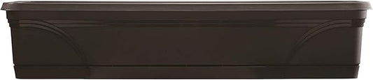 Southern Patio SPAT-MB3612BK 36-Inch Medallion Hanging Windowsill Garden Box Planter, Black (3 Pack)