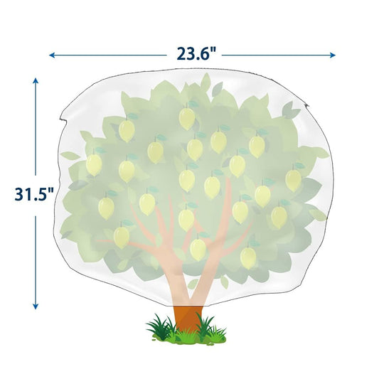 Homimp Plant Covers Freeze Protection, 4 Pack Frost Covers with Zipper Drawstring (23.6" x 31.5") Plant Protection Cover Bags for Outdoor Winter Frost Cold Weather Shrubs Trees Jacket Covers(Green)