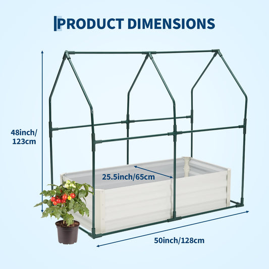Garvee 4x2x1 FT Raised Garden Bed with PE Cover & Self-Watering System