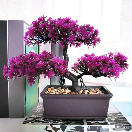 iayokocc Artificial Bonsai Tree, Juniper Faux Plants, Indoor Small Fake Plants Decor for Home Bedroom Office Desk Farmhouse Decor