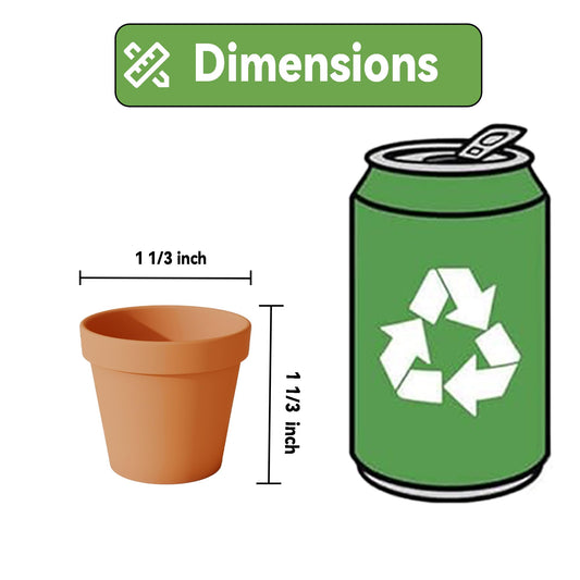 ESMISMO 18 Pack 1.2 Inch Terracotta Pots with Drainage Holes - Small Clay Pots for Succulents, Seedlings, Mini Plants