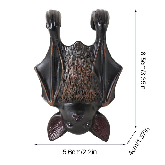 JARPSIRY Hanging Bat Statue Outdoor Halloween Decor, Resin Bat Flower Pot Hugger Figurine Planter Pot Ornaments for Home Garden Patio Lawn Yard