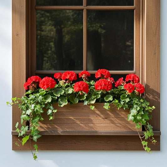 Handmade Rustic Cedar Herb Window Planter Box – Wooden Window & Railing Planter for Indoor or Outdoor Use, Made in USA (12)