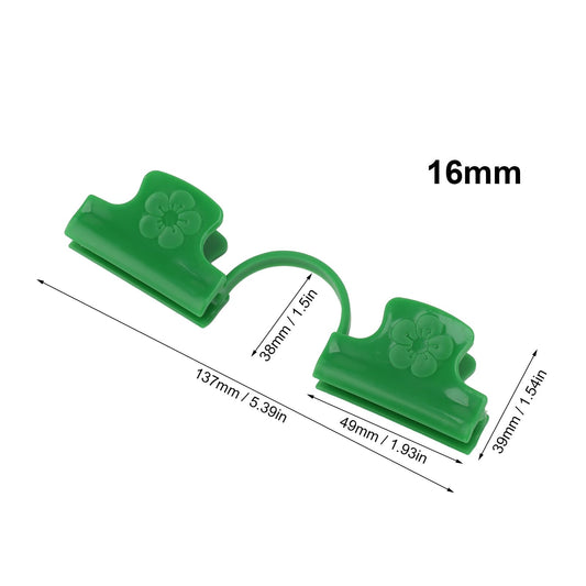 50Pcs Greenhouse Clamp,Film Pipe Frost Blanket Clamps,Row Cover Netting Tunnel Hoop Clips, Shading Net Rod Clip,PE Plastic 2 Head Plant Film Clamp,Soil Sheet Clip for
