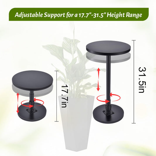 Decivems 2-Piece Adjustable Plant Stand Risers for Inside Pots - Universal 17.5"-31.5" Height Pot Fillers for Large Tall Planters, Fits 6/8/10" Base OR Top (Square/Round/Taper)