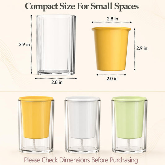 Yiemoge Self Watering Plant Pots Set of 3, 3 Inch Mini Planters