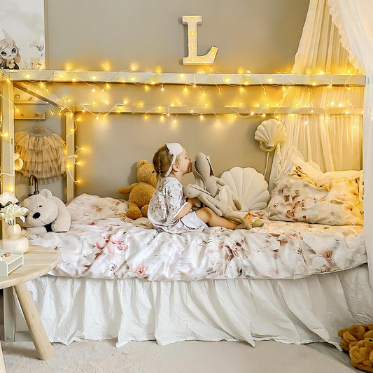 JMEXSUSS 100 LED String Lights Indoor Bedroom Warm White Christmas Lights