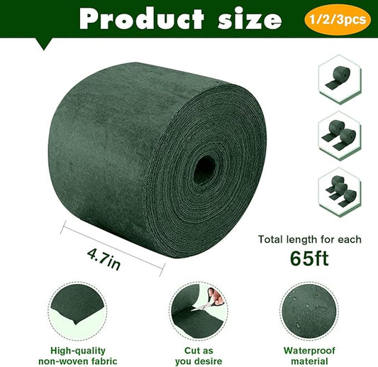 Winter Tree Protection Film, 65 ft x 2 pcs,Prevents Frostbite of Trees in Winter, Protects bark from Animal Damage, Suitable for Garden Ornamental Trees, Fruit Trees, and shrubs. (2, Green)