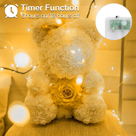 YAOZHOU Christmas Fairy String Lights Battery Operated, Warm White