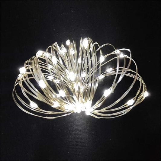 2 Pack Battery Operated Mini Led Lights,Indoor Fairy Lights with Timer 6 Hours on/18 Hours Off for Wedding Centerpiece Party Decorations,30 Count LEDs,10 Feet Silver Wire (Cold White)