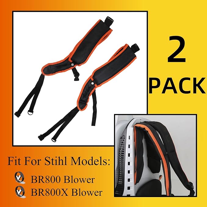 BR800 Harness Straps Replacement Fit for Sthil BR800X Backpack Leaf Blower Right Sholders 4283 710 9001 Left Sholders 4283 710 9002(Pack of 2)