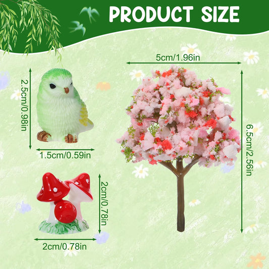 GGSTDDUP 60 Pcs Fairy Garden Accessories Mini Resin Figurines