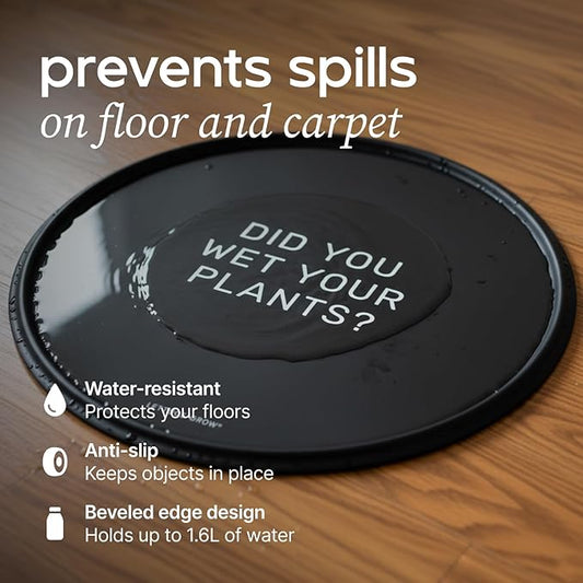 Water-Resistant Mat for Floor Protection - 23" Diameter Food Safe Silicone Rubber for Potted Plants, Farmstand and Nook and More