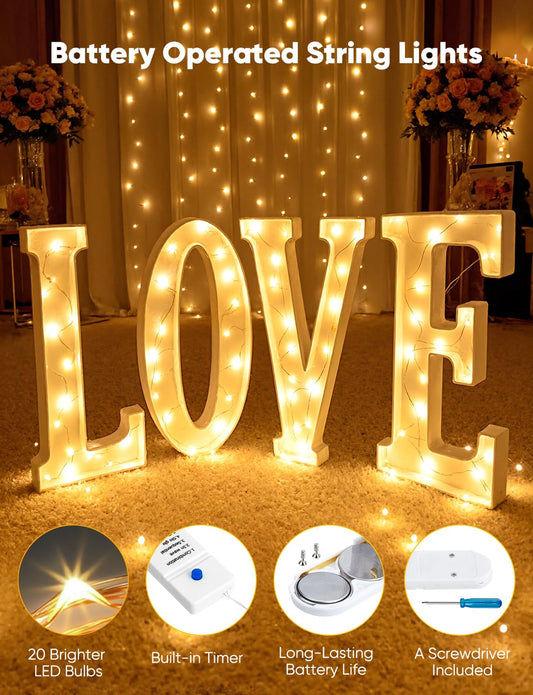 Minetom 20 Pack Warm White Battery Operated Fairy String Lights 8 Modes