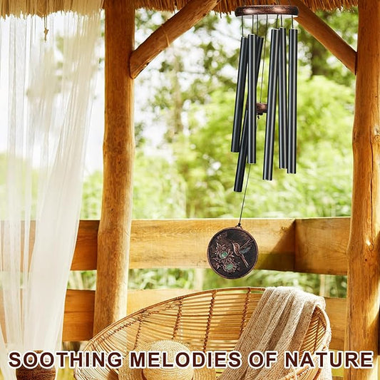 Gabzart Wind Chimes for Outside, Vintage Hummingbird Deep Tone Wind Chime Outdoor Clearance, Patio Porch Balcony Decoration, Garden Hanging Decor Gifts for Women Mom Grandma (34" Hummingbird)
