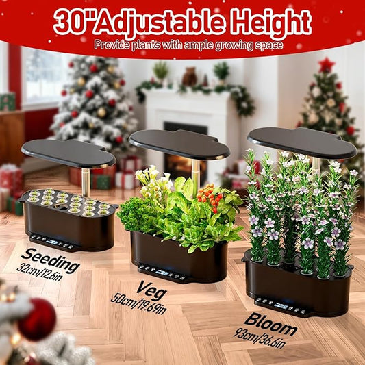 SPECILITE Hydroponics Growing System Kit with 30” Height, 15 Pods Herb Garden with 36W Grow Light, Auto Timer & Pump System, APP & WiFi Controlled Smart Indoor Garden for Vegetables,Kitchen & Gifts