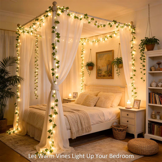 JMEXSUSS 100 LED Vines with Fairy Lights USB/Battery Operated, 33 FT