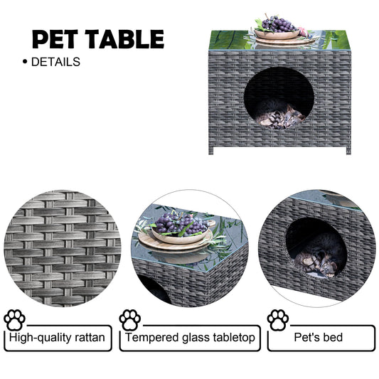 HOOOWOOO Outdoor Bistro Set 3 Piece Patio Bistro Sets Small Patio Furniture Set Small Space 3 Piece Bistro Set Outdoor Bistro Patio Set Patio Conversation Set,Gray