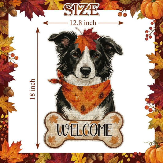 Fall Border Collie Decor Outdoor - Border Collie Fall Dog Decor Double Sided Garden Flag Outside Vertical Autumn Holiday Welcome Yard Decoration Lawn Outdoor Decor