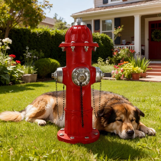 Fake Fire Hydrant for Dogs to Pee On Resin Dog Pee Post Outdoor Yard Decor
