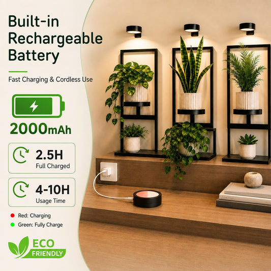 6-Pack Rechargeable Grow Lights for Indoor Plants, Cordless Plant Grow Lamp