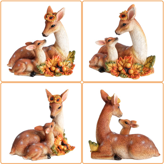 Garden Deer Decor Fall Animal Statue Outdoor Thanksgiving Autumn Decoration