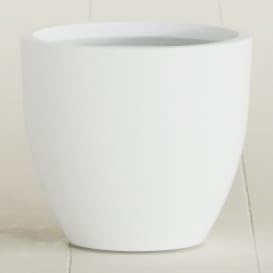 Greenline Lucy Large Round Fiberglass Planter, Tall Modern Indoor/Outdoor
