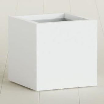 Greenline Jack Large Square Cube Fiberglass Planter, Modern Indoor/Outdoor
