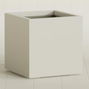 Greenline Jack Large Square Cube Fiberglass Planter, Modern Indoor/Outdoor