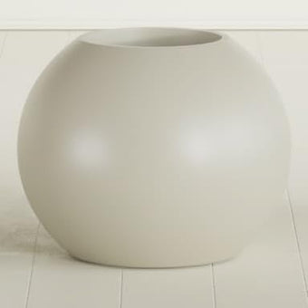 Greenline Nala Large Round Sphere Planter, Modern Fiberglass Indoor/Outdoor