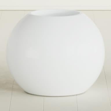 Greenline Nala Large Round Sphere Planter, Modern Fiberglass Indoor/Outdoor