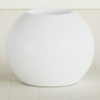 Greenline Nala Large Round Sphere Planter, Modern Fiberglass Indoor/Outdoor