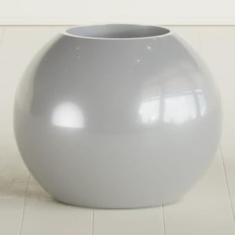 Greenline Nala Large Round Sphere Planter, Modern Fiberglass Indoor/Outdoor