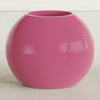 Greenline Nala Large Round Sphere Planter, Modern Fiberglass Indoor/Outdoor