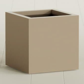 Greenline Jack Large Square Cube Fiberglass Planter, Modern Indoor/Outdoor