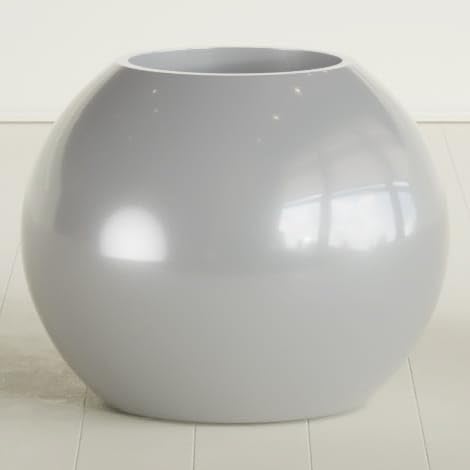 Greenline Nala Large Round Sphere Planter, Modern Fiberglass Indoor/Outdoor