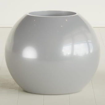 Greenline Nala Large Round Sphere Planter, Modern Fiberglass Indoor/Outdoor