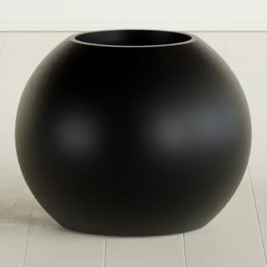 Greenline Nala Large Round Sphere Planter, Modern Fiberglass Indoor/Outdoor