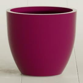 Greenline Lucy Large Round Fiberglass Planter, Tall Modern Indoor/Outdoor
