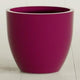 Greenline Lucy Large Round Fiberglass Planter, Tall Modern Indoor/Outdoor