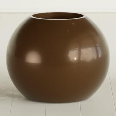 Greenline Nala Large Round Sphere Planter, Modern Fiberglass Indoor/Outdoor