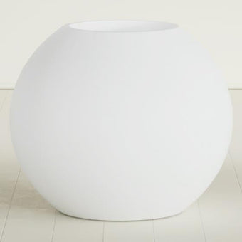 Greenline Nala Large Round Sphere Planter, Modern Fiberglass Indoor/Outdoor