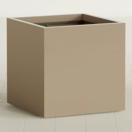 Greenline Jack Large Square Cube Fiberglass Planter, Modern Indoor/Outdoor