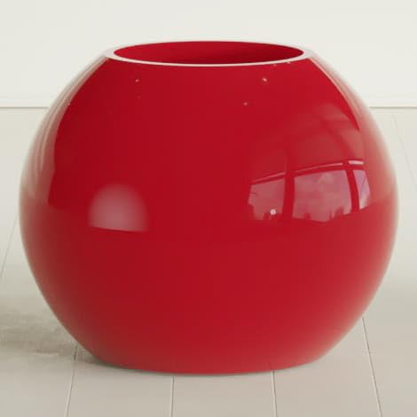 Greenline Nala Large Round Sphere Planter, Modern Fiberglass Indoor/Outdoor