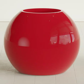 Greenline Nala Large Round Sphere Planter, Modern Fiberglass Indoor/Outdoor