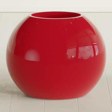 Greenline Nala Large Round Sphere Planter, Modern Fiberglass Indoor/Outdoor
