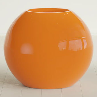 Greenline Nala Large Round Sphere Planter, Modern Fiberglass Indoor/Outdoor