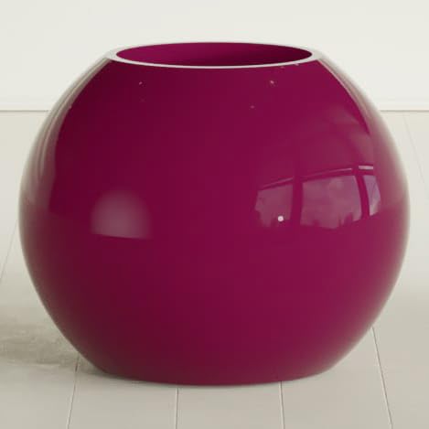 Greenline Nala Large Round Sphere Planter, Modern Fiberglass Indoor/Outdoor