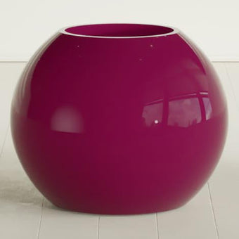 Greenline Nala Large Round Sphere Planter, Modern Fiberglass Indoor/Outdoor