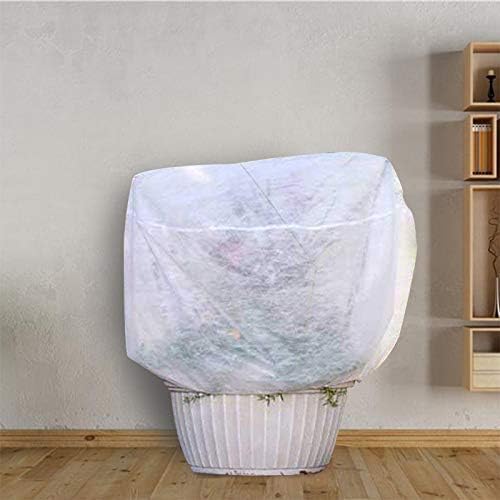 Agfabric Plant Covers Freeze Protection 39''Hx39''Dia 0.55oz Plant Frost Protection Covers Garden Plant Cover Drawstring Bags Winter Frost pests Protection,White